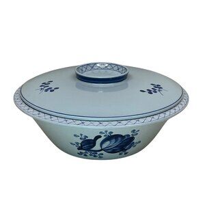 Rare Royal Copenhagen Tranquebar Narrow lattice Rim Covered Casserole Bowl